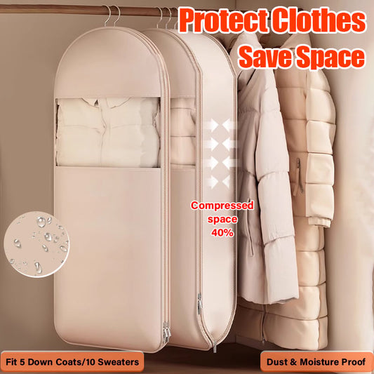 ❤️🔥2025 Space Saving Hanging Garment Bag with Self Compression Zipper