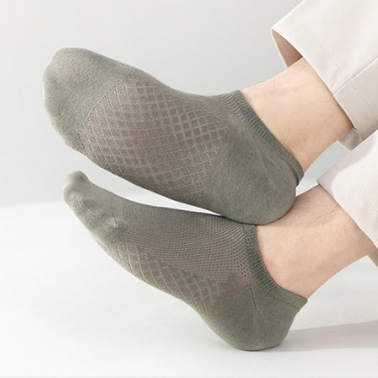 💗LAST DAY -50% OFF💗Men's Solid Color Mesh Breathable Socks