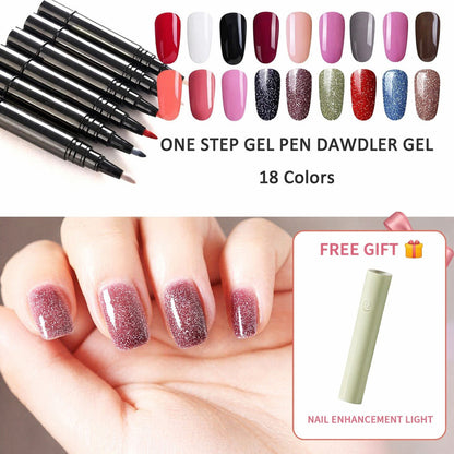 💅⭐Limited Time Buy 1 Get 1 Free - ✨One Step Nail Gel Pen🎨Free handheld mini UV nail lamp💡