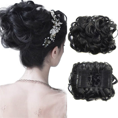 Short messy curly bowl haircut extension