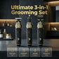 ⏳LIMITED TIME: 50% OFF! 🏆Luxe 3-in-1 Professional Men’s Grooming Set – T-Blade Trimmer, Foil Shaver & Nose Trimmer – With LED Display & USB Rechargeable