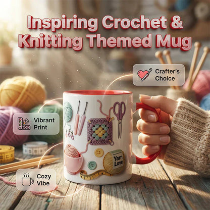 🔥MOTHER'S DAY ONLY £14.99⚡50K+ SOLD! Almost Gone💥Yarn Love Mug, Gift For Crafters And Creative Souls
