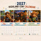 🔥New Hot Selling-60% Off!!🐮2027 Funny Highland Cow Wall Calendar | A4 Hanging Calendar | Designed by Isabel Kline