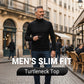 👔 Mens High Neck Slim Fit Long Sleeve T-shirt