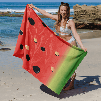 🏖️Summer Day Special Price:£14.99 !!! 🍉2-in-1 Convertible Beach Towel & Drawstring Backpack