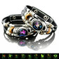 💥Last-day sale – 50% off ☪️Glow-in-the-dark leather zodiac sign bracelet for men and women (6.9/8.1 inches)♑️