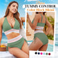 🏖️High Waisted Tummy Control Color Block Bikini Sets