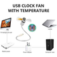 【💥Final 3-hour Preferential Deal 💥】🔥2026 Hot Sale 50% OFF🔥USB Fan with LED Clock Lighting