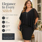 🌸2026 Summer Specials💐Rhinestone V-Neck Cape Dress with Chiffon Overlay
