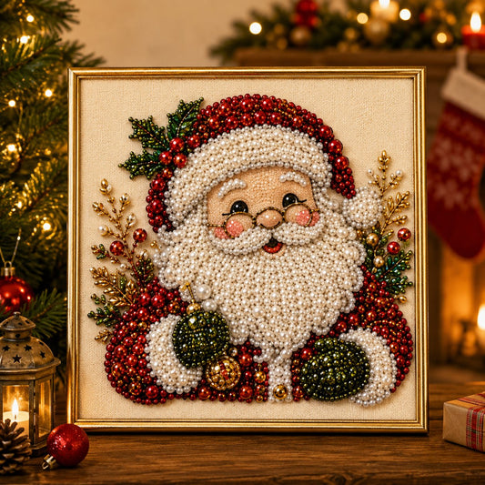 🧘Relaxing & Beginner-Friendly 💎DIY Christmas Pearl Bead Art Kit