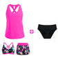 Women's 3-Piece Swimsuit Tankini Set with Shorts