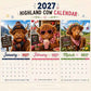 🔥New Hot Selling-60% Off!!🐮2027 Funny Highland Cow Wall Calendar | A4 Hanging Calendar | Designed by Isabel Kline