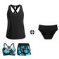 Women's 3-Piece Swimsuit Tankini Set with Shorts