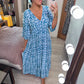 💥Limited time special price ￡13.99!💐✨Bohemian casual print V-neck waist wrap long dress