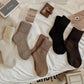Nyzfexk Women's Solid Mid-calf Socks, Casual Soft Comfy Warm Socks for Fall & Winter
