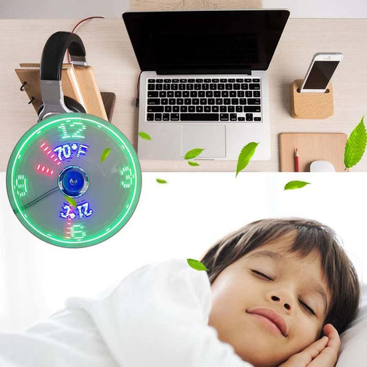 【💥Final 3-hour Preferential Deal 💥】🔥2026 Hot Sale 50% OFF🔥USB Fan with LED Clock Lighting