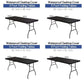 🍽️50% OFF NOW! Fitted Spandex Table Cover for Rectangular & Square Tables – Reusable Wrinkle‑Resistant Elastic Tablecloth, Snug Wrap‑Around Table Protector for Picnic Party Outdoor Indoor Events