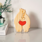 Bear Family Hug Wooden Decor for Kids