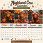🔥New Hot Selling-60% Off!!🐮2027 Funny Highland Cow Wall Calendar | A4 Hanging Calendar | Designed by Isabel Kline