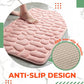 🛁 Memory Foam Pebble Bath Mat with a Non-Slip Backing
