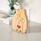 Bear Family Hug Wooden Decor for Kids