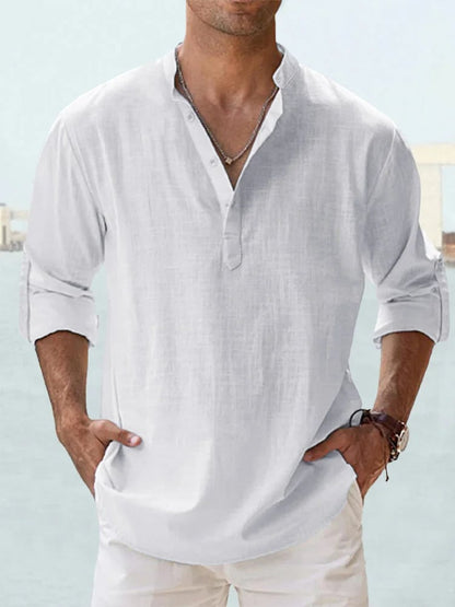 🔥New arrival 63% OFF💥🔥Men's Cotton Linen Casual Long Sleeve Shirt🎁 Delivered within five working days