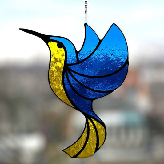 Ukraine Glass Hummingbird Suncatcher