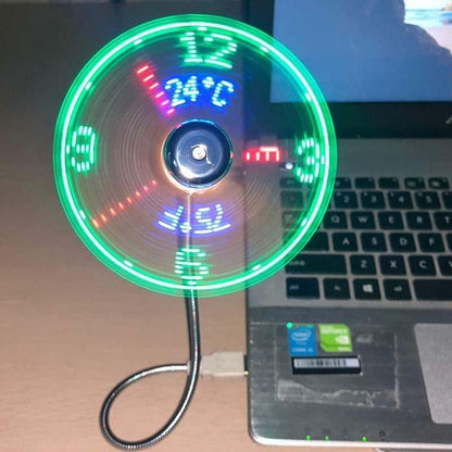 【💥Final 3-hour Preferential Deal 💥】🔥2026 Hot Sale 50% OFF🔥USB Fan with LED Clock Lighting