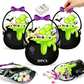 🎁 10 items for just £7.98! 🧊🎃Halloween Plastic Goodie Bags, Trick or Treat Candy Bags, Cauldron, Skeleton, Black Cat, Skull, Pumpkin Pattern Treat Bags, Halloween Party Favor Snack Storage Bags for Classroom, Birthday, Students, Teachers, Neighbors