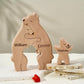 Bear Family Hug Wooden Decor for Kids