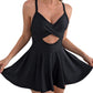 💥Last Day Special Sale 49% OFF🩱Women's Cutout One Piece Skirt Swimsuit