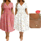 🏖️Summer Hot Sale 51% Off!💃✨Women's V-Neck Floral Print Dress with Twist Waist