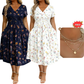 🏖️Summer Hot Sale 51% Off!💃✨Women's V-Neck Floral Print Dress with Twist Waist
