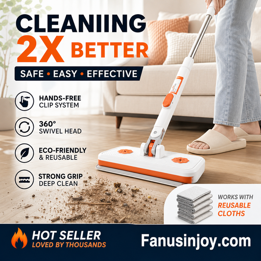🔥Limited Time 51% OFF！Maximal Cleaning Power！Multi-Functional Hands-Free Clip Flat Mop