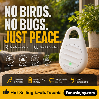 🏆 1Last Day Special Price £7.98 ! 🐦Buy 2 Get 1 Free🎁No more trouble from birds, beasts and locusts！Portable Ultrasonic Bird Repellent Keychain