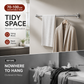 🥼👚 Create storage space anywhere anytime！Adjustable No-Drill Tension Rod