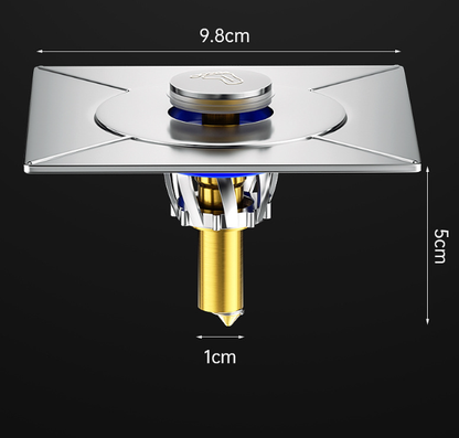 🏆49 % OFF !!💕Universal Square Floor Drain - Copper Core Anti-Odor Pop-Up Floor Drain