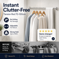 🥼👚 Create storage space anywhere anytime！Adjustable No-Drill Tension Rod