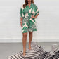 💕2026 New Products for Spring Women's Plant Printed Casual Short Jumpsuit