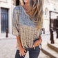 🌞HOT SALE 49% OFF👚Women's Loose V-Neck Leopard Print Half Sleeve T-shirt