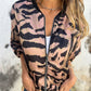 🎉Hot Sale 49% OFF🎉 Women's Fall Zebra Print Zipper Bomber Jacket