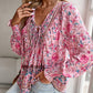 💖2026 New Arrivals💖Women's Fashion Printed v-Neck Long Sleeve Shirt🥳 Free delivery, delivered within 5 working days 🥳