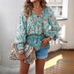 💖2026 New Arrivals💖Women's Fashion Printed v-Neck Long Sleeve Shirt🥳 Free delivery, delivered within 5 working days 🥳
