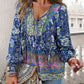💖2026 New Arrivals💖Women's Fashion Printed v-Neck Long Sleeve Shirt🥳 Free delivery, delivered within 5 working days 🥳