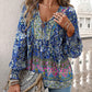 💖2026 New Arrivals💖Women's Fashion Printed v-Neck Long Sleeve Shirt🥳 Free delivery, delivered within 5 working days 🥳