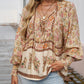💖2026 New Arrivals💖Women's Fashion Printed v-Neck Long Sleeve Shirt🥳 Free delivery, delivered within 5 working days 🥳