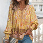 💖2026 New Arrivals💖Women's Fashion Printed v-Neck Long Sleeve Shirt🥳 Free delivery, delivered within 5 working days 🥳