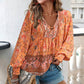 💖2026 New Arrivals💖Women's Fashion Printed v-Neck Long Sleeve Shirt🥳 Free delivery, delivered within 5 working days 🥳