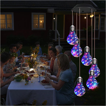 🌈2026 BEST GIFT TO FAMILY🌠💡Colorful LED Solar-Powered Light Bulb Wind Chimes