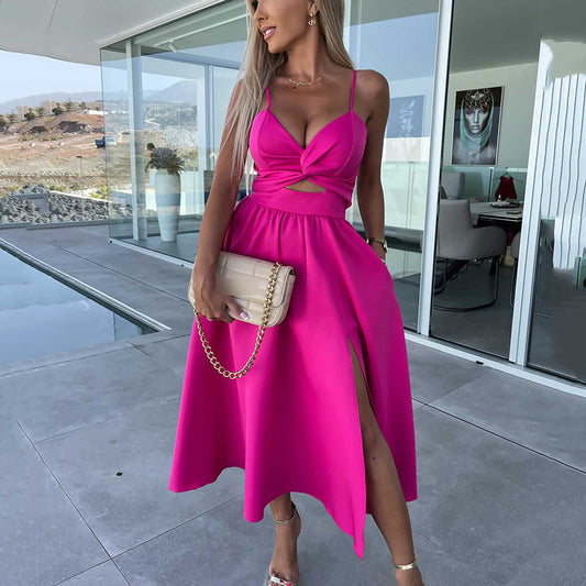 💃Hot Sale 49% OFF🎁Women’s Spaghetti Straps High Slit Dress⏳ Free delivery on orders of two items or more, delivered within 7 working days